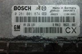 БЛОК УПРАВЛЕНИЯ OPEL 2.0 0281001874 09136119CX БЕЗ ИММОБИЛАЙЗЕРА