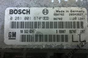 БЛОК УПРАВЛЕНИЯ OPEL 2.0 X20DTL 0281001674 90562574 LL