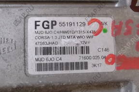 БЛОК УПРАВЛЕНИЯ opel 55191129, MJD6J0.C4