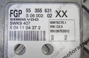 БЛОК УПРАВЛЕНИЯ OPEL 55355631 S0600202 XX 5WK9 407