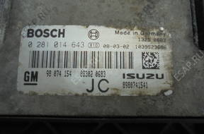 БЛОК УПРАВЛЕНИЯ OPEL ASTRA H 1,7 CDTI 0281014643