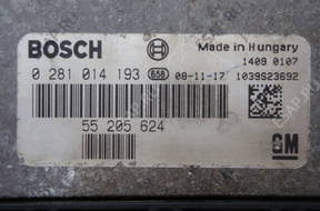 БЛОК УПРАВЛЕНИЯ OPEL ASTRA H 1.9CDTI 0281014193 55205624