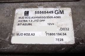 БЛОК УПРАВЛЕНИЯ OPEL ASTRA H 55565449 mjd602.a3 БЕЗ КОДА