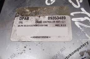 БЛОК УПРАВЛЕНИЯ OPEL ASTRA II 09353489 dpab БЕЗ КОДА
