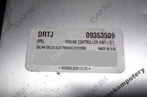 БЛОК УПРАВЛЕНИЯ OPEL ASTRA II 1.6 09353509 drtj БЕЗ КОДА