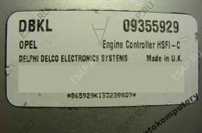 БЛОК УПРАВЛЕНИЯ OPEL ASTRA II 1.6 09355929 dbkl БЕЗ КОДА