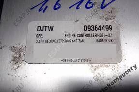 БЛОК УПРАВЛЕНИЯ OPEL ASTRA II 1.6 09364499 djtw БЕЗ КОДА