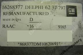 БЛОК УПРАВЛЕНИЯ OPEL ASTRA II 1.6 16268377 6237797 БЕЗ КОДА