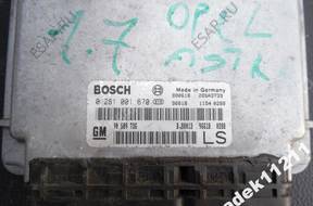 БЛОК УПРАВЛЕНИЯ OPEL ASTRA II 1.7 DTL 0 281 001 670