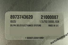 БЛОК УПРАВЛЕНИЯ OPEL ASTRA II 21000087 8973743620 БЕЗ КОДА