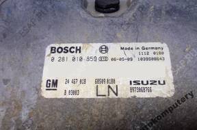 БЛОК УПРАВЛЕНИЯ OPEL ASTRA II 24467018  0281010859 БЕЗ КОДА