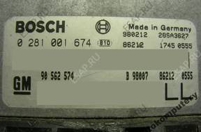 БЛОК УПРАВЛЕНИЯ OPEL ASTRA II 90562574 0281001674 БЕЗ КОДА