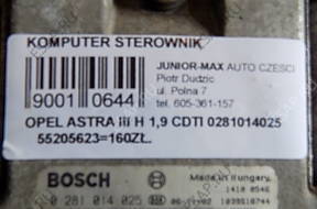 БЛОК УПРАВЛЕНИЯ ,  OPEL ASTRA III H NR.0281014025