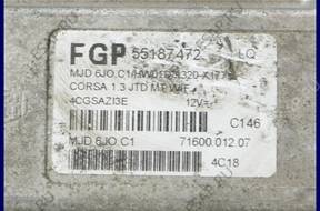 БЛОК УПРАВЛЕНИЯ OPEL CORSA 1.3 CDTI FGP 55187472 LQ