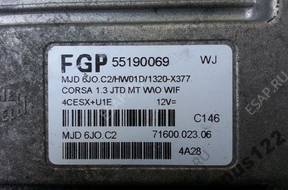 БЛОК УПРАВЛЕНИЯ OPEL CORSA 1.3 MJD 6JO.CA 55196352 БЕЗ КОДА