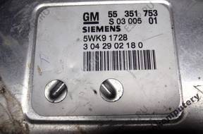 БЛОК УПРАВЛЕНИЯ OPEL CORSA 55351753 5wk91728 z18xe БЕЗ КОДА