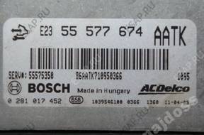 БЛОК УПРАВЛЕНИЯ OPEL INSIGNIA 2.0CDTI 0281017452 55577674
