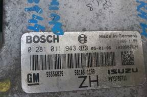 БЛОК УПРАВЛЕНИЯ OPEL ISUZU Z17DTH 1,7CDTI 0281011943 ZH