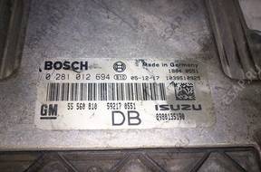 БЛОК УПРАВЛЕНИЯ  OPEL ISUZU Z17DTH 1,7CDTI 0281012694 DB