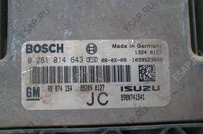 БЛОК УПРАВЛЕНИЯ OPEL ISUZU Z17DTH 1,7CDTI 0281014643 JC