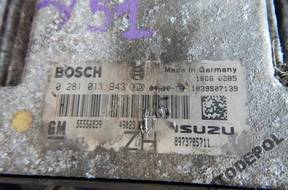 БЛОК УПРАВЛЕНИЯ   OPEL MERIVA 1.7 CDTI 0281011943