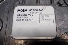 БЛОК УПРАВЛЕНИЯ OPEL MERIVA 1.8 55355043 5wk9380