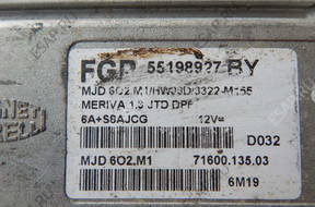 БЛОК УПРАВЛЕНИЯ OPEL MERIVA JTD ECU 55198927 BY