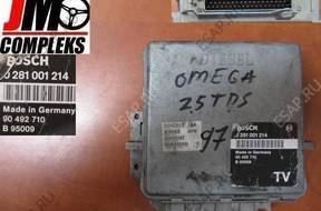 БЛОК УПРАВЛЕНИЯ OPEL OMEGA 0281001214 90492710