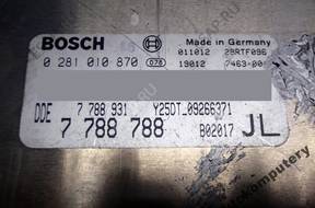 БЛОК УПРАВЛЕНИЯ OPEL OMEGA 2.5TDI 7788788 0281010870