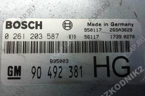 БЛОК УПРАВЛЕНИЯ OPEL OMEGA 90492381 HG  0261203587