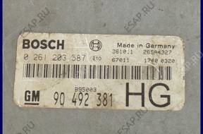 БЛОК УПРАВЛЕНИЯ OPEL OMEGA B 2.0 0261203587 90492381 HG