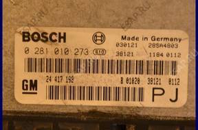 БЛОК УПРАВЛЕНИЯ OPEL OMEGA B 2.2 0281010273 24417198 PJ
