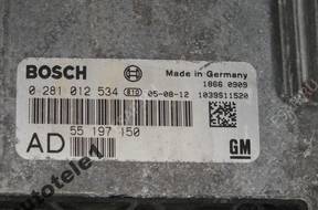 БЛОК УПРАВЛЕНИЯ OPEL VECTRA 1,9 CDTI   0281012534