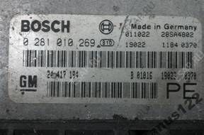 БЛОК УПРАВЛЕНИЯ OPEL VECTRA Y20DTH 0281010269 24417194 PE