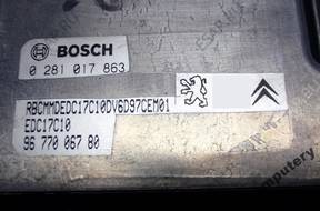 БЛОК УПРАВЛЕНИЯ PARTNER BERLINGO 9677006780 0281017863