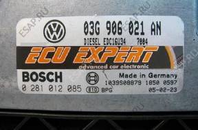 БЛОК УПРАВЛЕНИЯ PASSAT B6 1.9 TDI 03G906021AN 0281012085