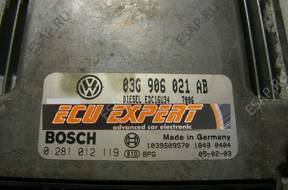 БЛОК УПРАВЛЕНИЯ PASSAT B6 2.0 TDI 03G906021AB 0281012119