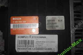 БЛОК УПРАВЛЕНИЯ , PEUGEOT 206 1,4 0280000724