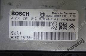 БЛОК УПРАВЛЕНИЯ  PEUGEOT 206 1.6  0261201643 9664113480