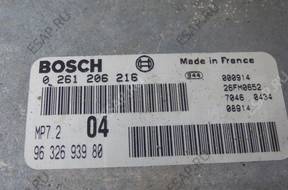 БЛОК УПРАВЛЕНИЯ PEUGEOT 206 1.6  0261206216