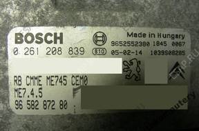 БЛОК УПРАВЛЕНИЯ PEUGEOT 206 9658287280 0261208839 +KOD