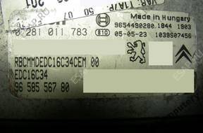 БЛОК УПРАВЛЕНИЯ PEUGEOT 206 9658556780 0281011783 +KOD