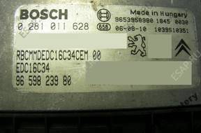 БЛОК УПРАВЛЕНИЯ PEUGEOT 206 9659823980 0281011628 +KOD