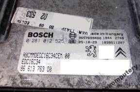 БЛОК УПРАВЛЕНИЯ PEUGEOT 206 9661376380 0281012525 +KOD