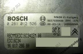 БЛОК УПРАВЛЕНИЯ PEUGEOT 206+ 9661728680 0281012526 +KOD