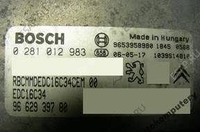 БЛОК УПРАВЛЕНИЯ PEUGEOT 206 9662939780 0281012983 +KOD