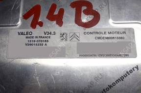 БЛОК УПРАВЛЕНИЯ PEUGEOT 206 9666596780 9800613380 v34.3