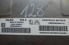 БЛОК УПРАВЛЕНИЯ   PEUGEOT 206+ 9666596780