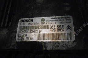 БЛОК УПРАВЛЕНИЯ PEUGEOT 207 1,4 HDI 07 год, 0281012529