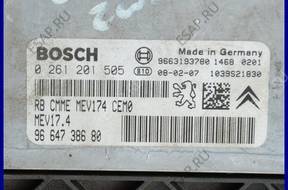 БЛОК УПРАВЛЕНИЯ PEUGEOT 207 1.4 16V 0261201505 9663798280